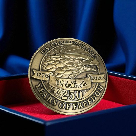 Limited Edition 250th Anniversary Challenge Coin – 2.5" Deep Relief Brass Collectible